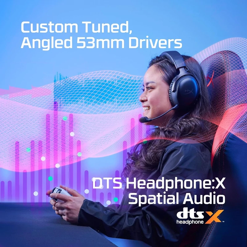HyperX Cloud III Wireless gaming headset - Fekete/Piros (77Z46AA)