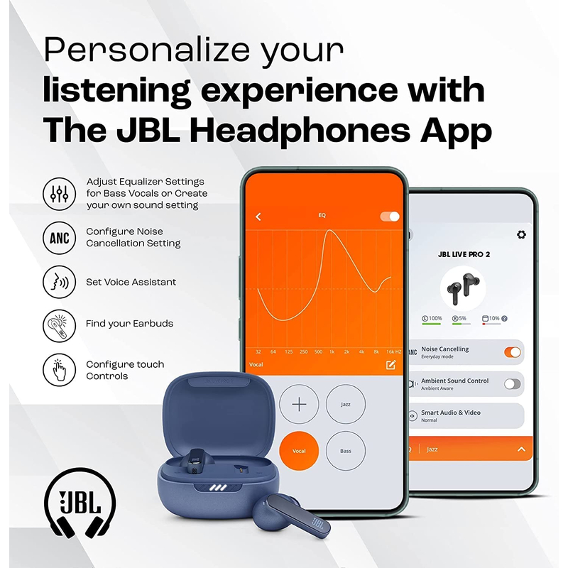 JBL Live Pro 2 TWS fülhallgató - Kék (JBLLIVEPRO2TWSBLU)