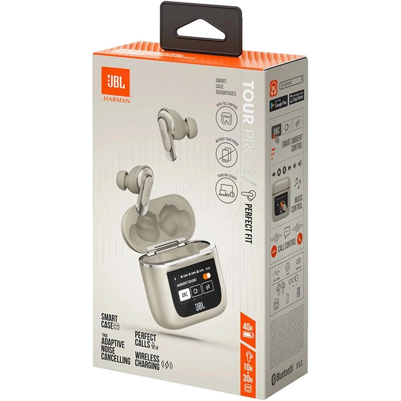 JBL Tour Pro 2 True Wireless fülhallgató - Pezsgő (JBLTOURPRO2CPG)
