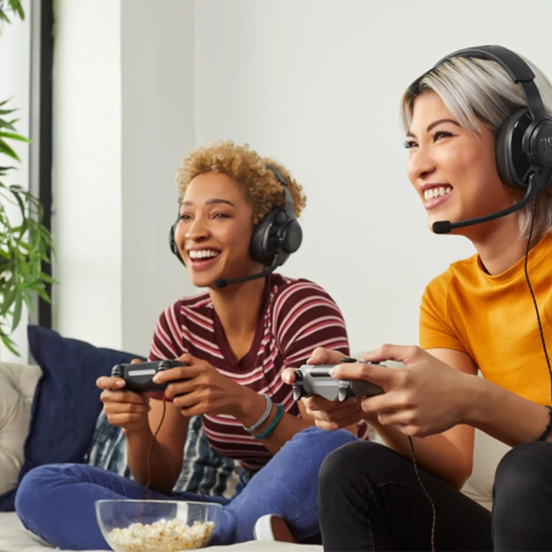 JBL Quantum 200 vezetékes fejhallgató - Fekete (JBLQUANTUM200BLK)