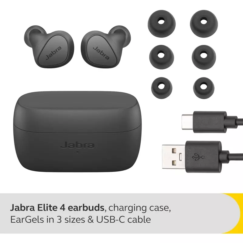 Jabra Elite 4 Bluetooth fülhallgató - Sötét szürke (100-99183700-98)