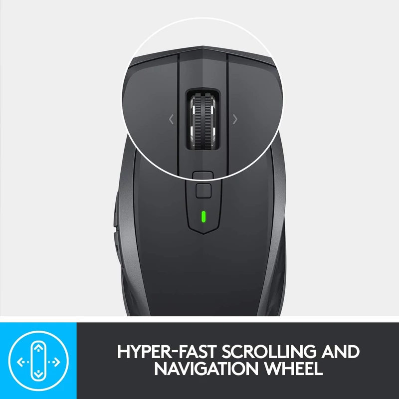 Logitech MX Anywhere 2S Bluetooth Edition egér (2023-as) - Fekete/Grafit