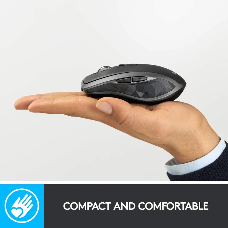 Logitech MX Anywhere 2S Bluetooth Edition egér (2023-as) - Fekete/Grafit