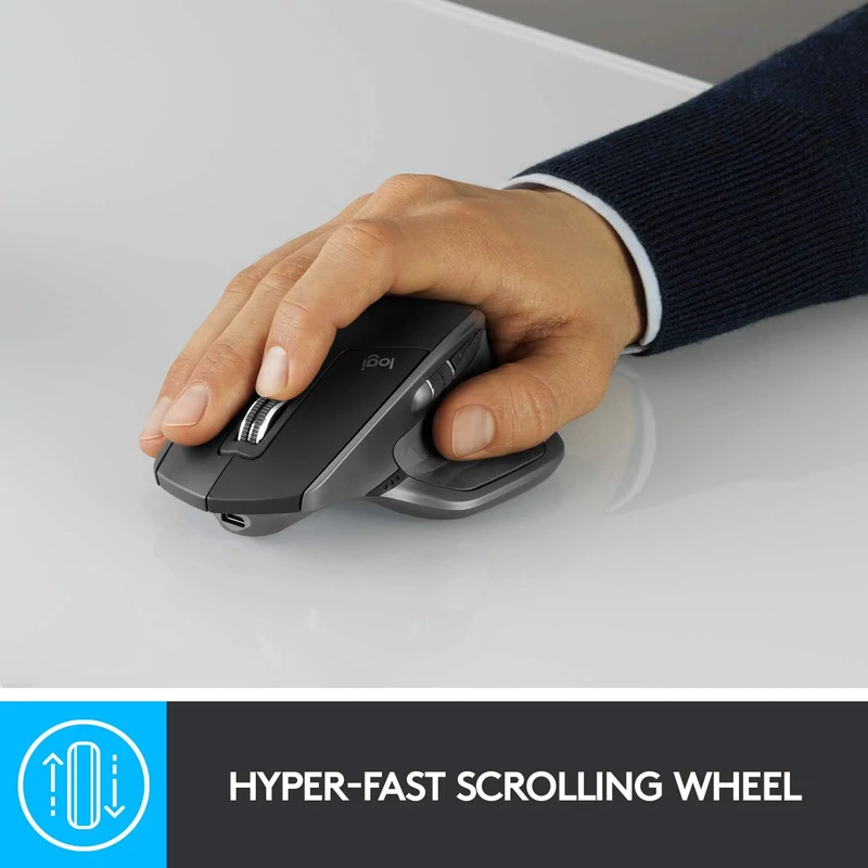 Logitech MX Master 2S Bluetooth Edition egér (2023-as) - Fekete/Grafit