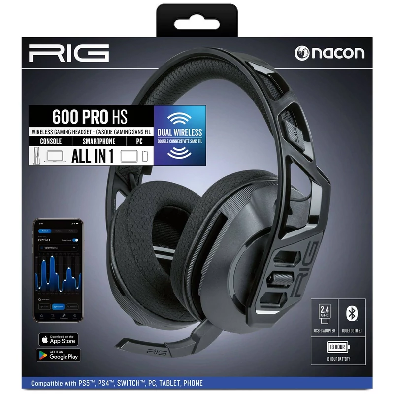 Nacon RIG 600 PRO HS Headset Fekete
