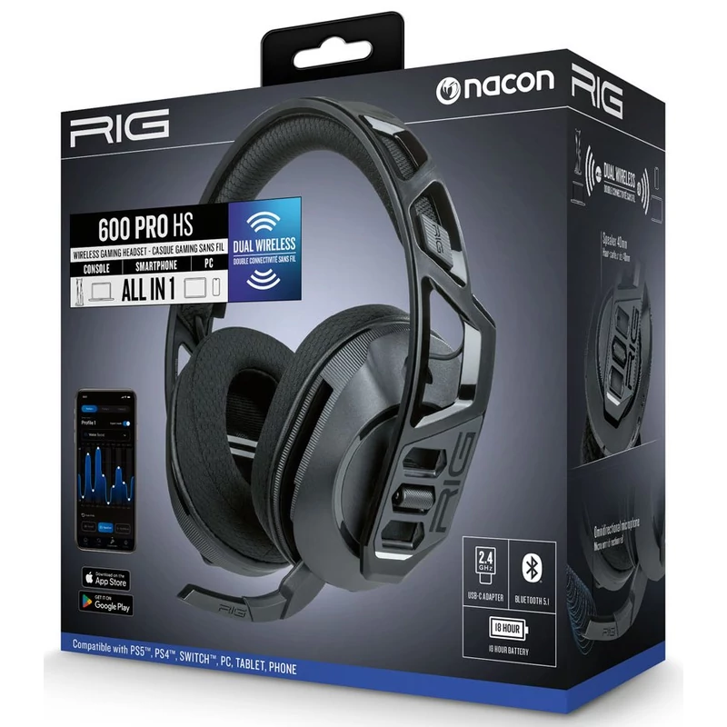 Nacon RIG 600 PRO HS Headset Fekete