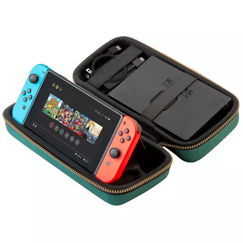 Nintendo Switch Nacon Deluxe System Case Zelda Tears of The Kingdom Green (NNS4000G)
