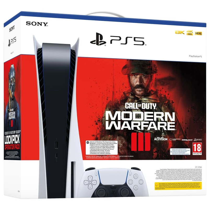 Sony PlayStation®5 (PS5) (CFI-1216A) + Call of Duty Modern Warfare III játék
