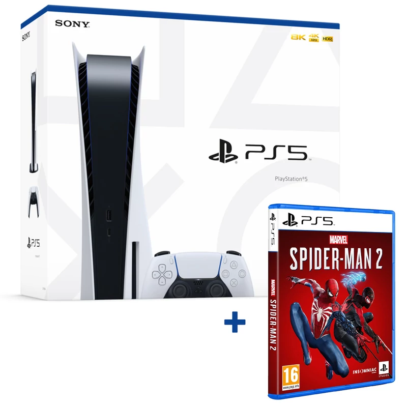 Sony PlayStation®5 (PS5) (CFI-1216A) + Spider-Man 2 játék