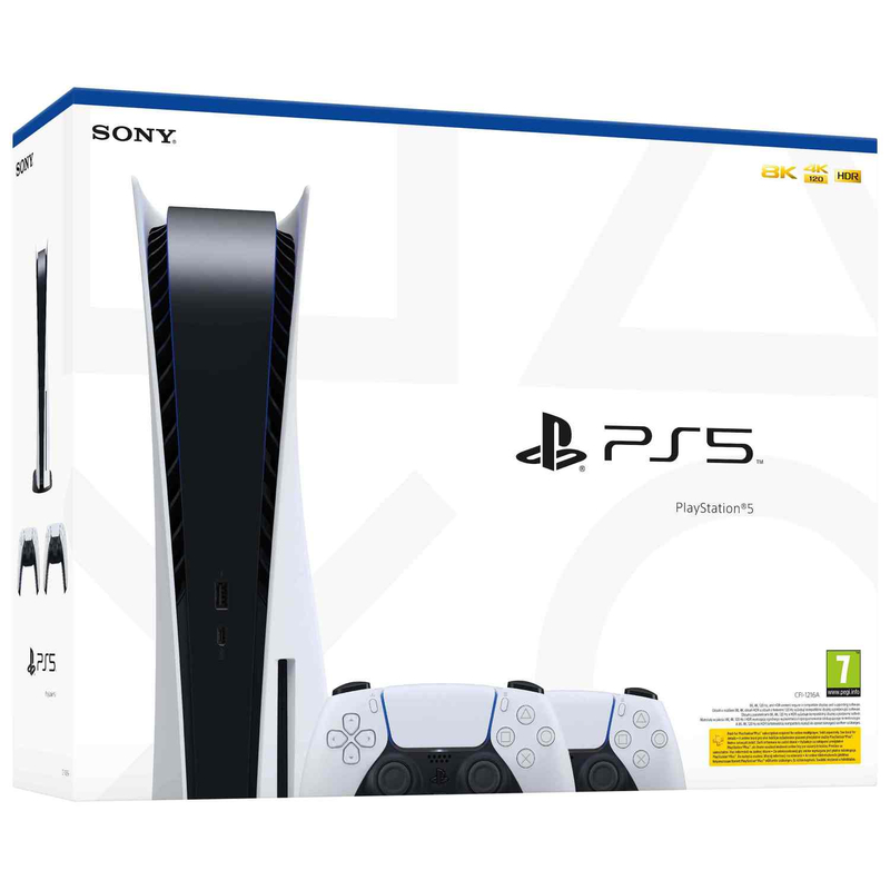 Sony PlayStation®5 (PS5) + Extra Dualsense Controller (CFI-1216A)