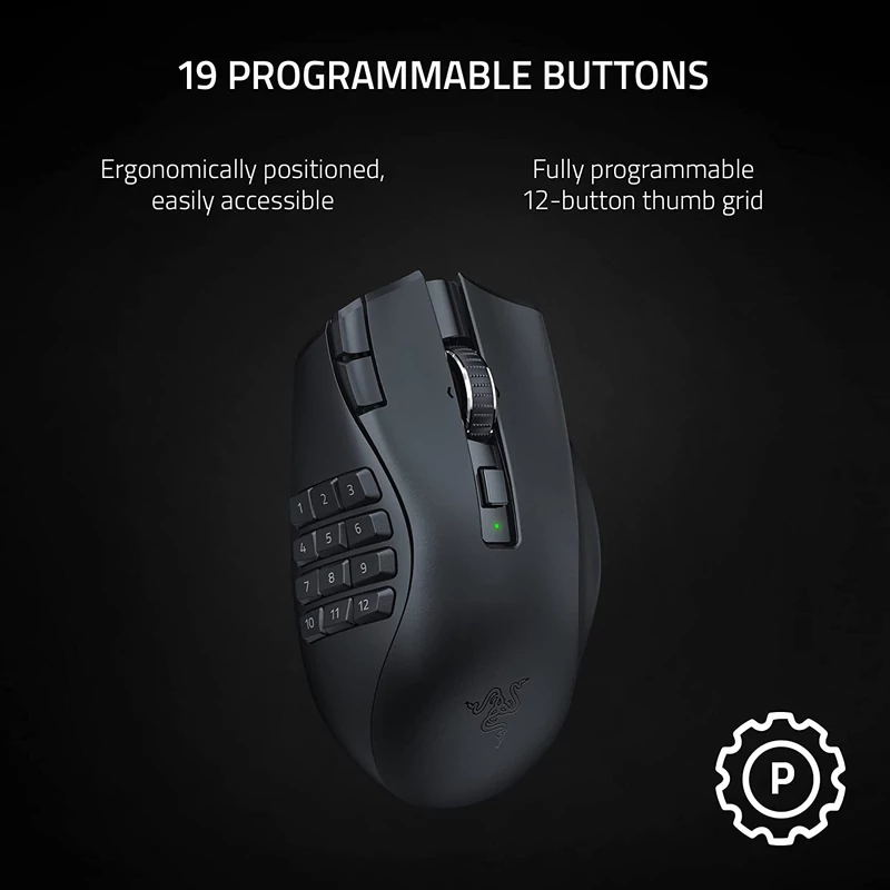 Razer Naga V2 HyperSpeed wireless gaming egér (RZ01-03600100-R3G1)