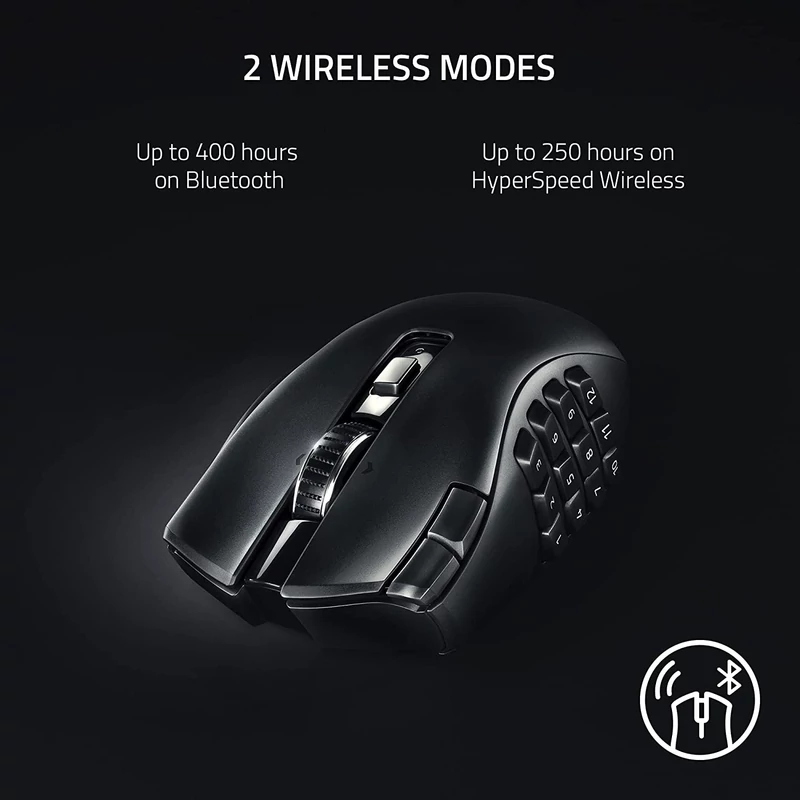Razer Naga V2 HyperSpeed wireless gaming egér (RZ01-03600100-R3G1)