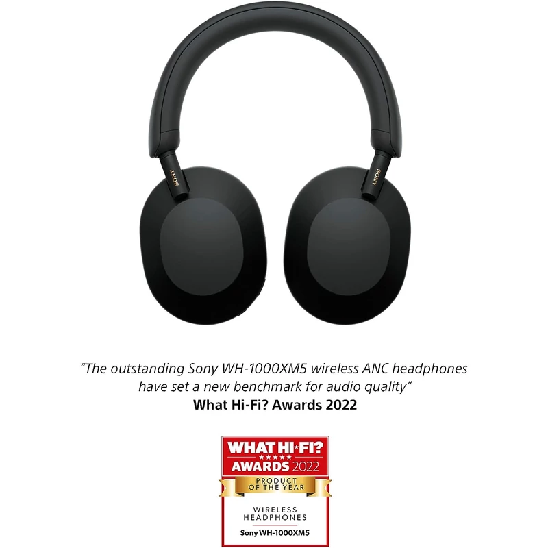 Sony WH-1000XM5 Bluetooth zajszűrős fejhallgató - Fekete