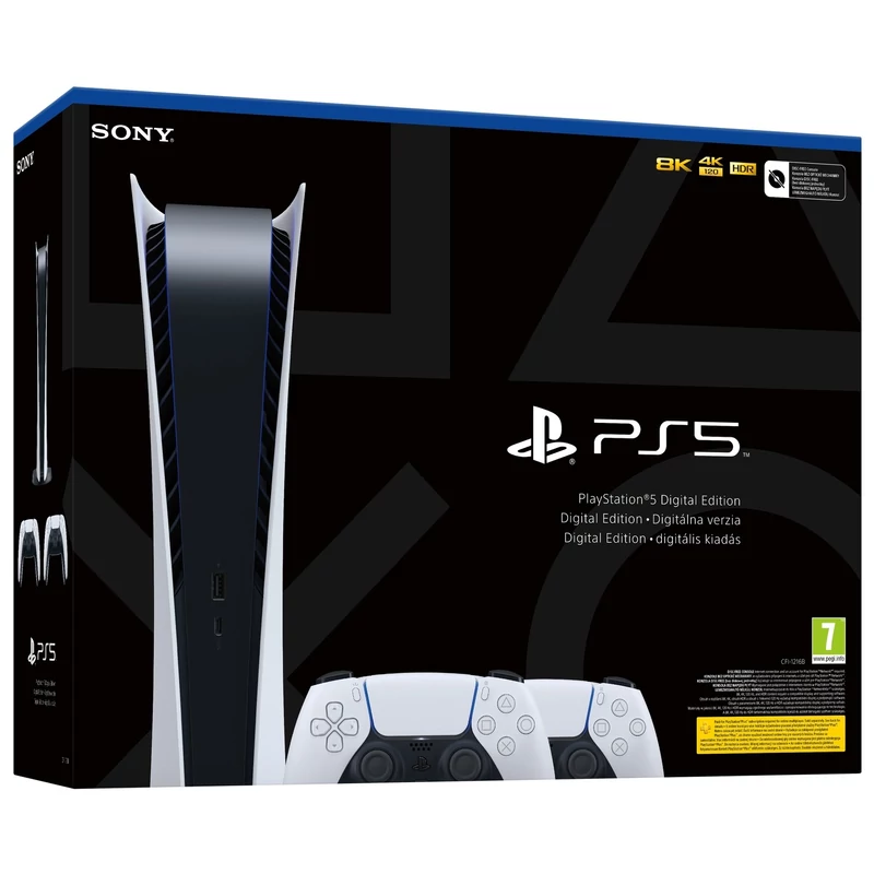  Sony PlayStation®5 Digital Edition (PS5) + EXTRA DUALSENSE CONTROLLER (CFI-1216B)