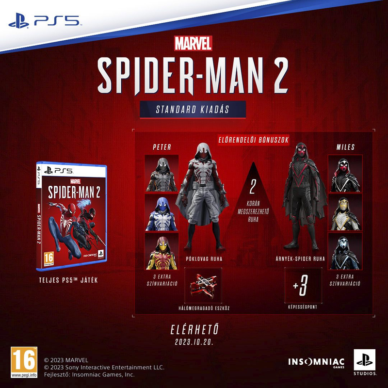 Marvel's Spider-Man 2 (PS5) előrendelői