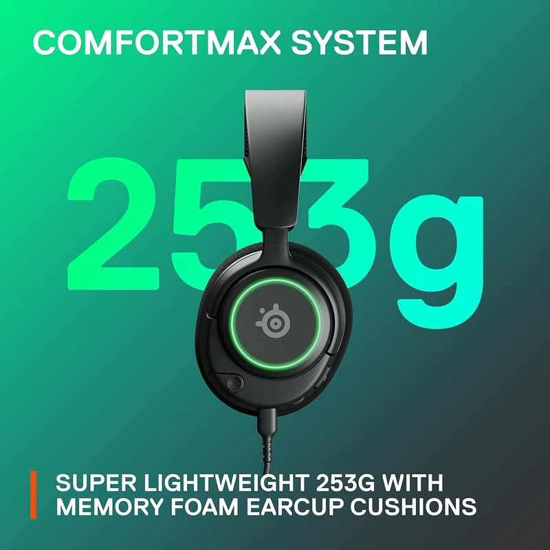 SteelSeries Arctis Nova 3 RGB Gaming Headset - Fekete (61631)