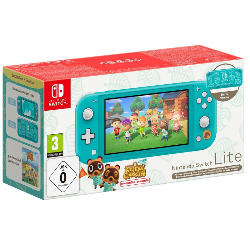 Nintendo Switch Lite  Animal Crossing: New Horizons Timmy &amp; Tommy Aloha Edition