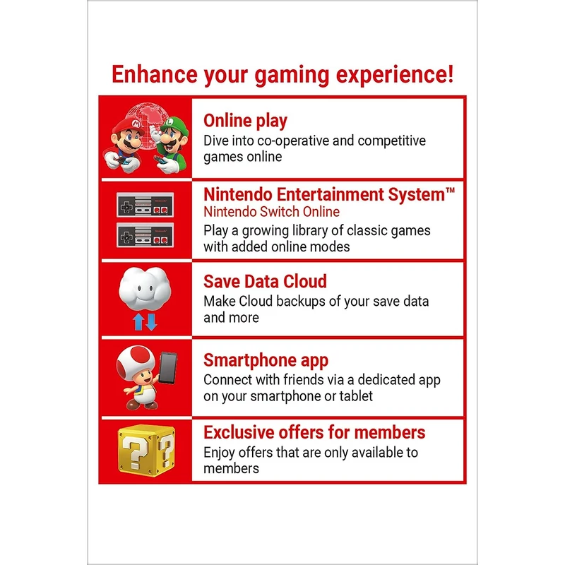 Nintendo Switch Online 12 hónapos előfizetés (Digitális kód)
