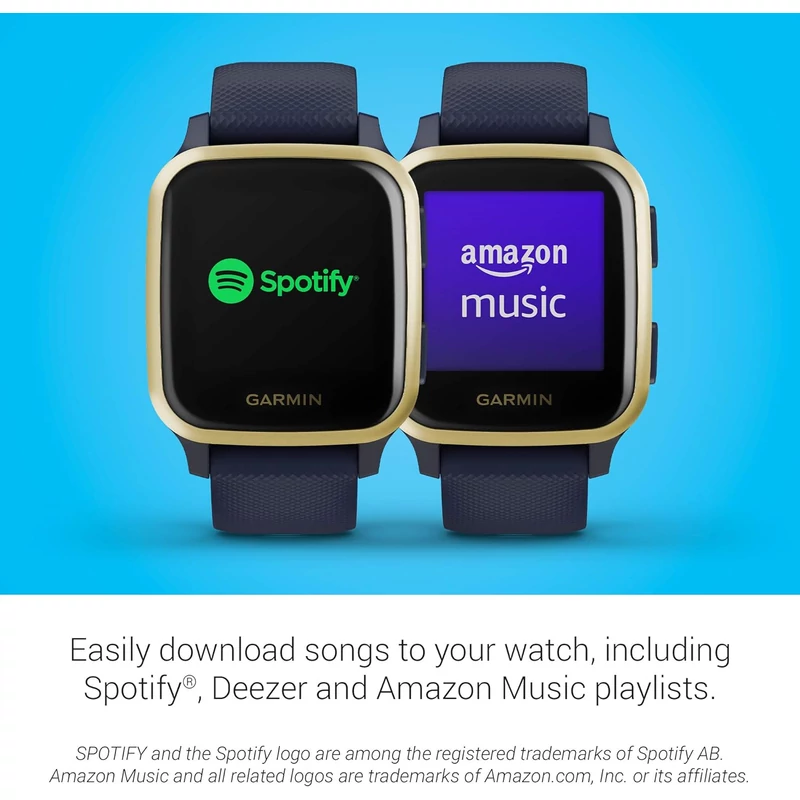 Garmin Venu SQ Music okosóra - Kék / Arany (010-2426-12)