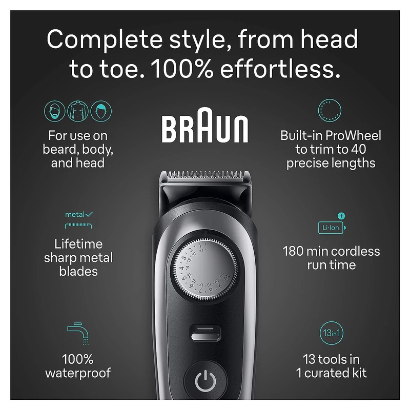 Braun BT9441/0 Series 9 professzionális szakállvágó - Fekete/Szürke