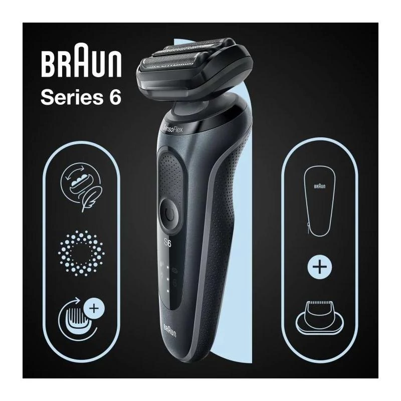 Braun 61-N1200s Series 6 borotva - Fekete