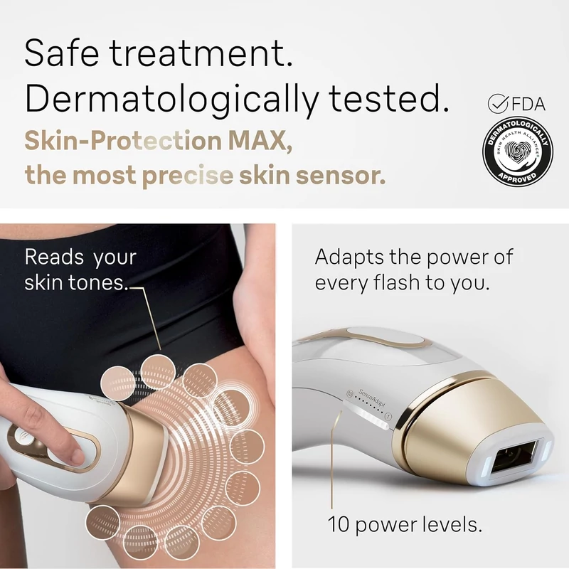 Braun PL5157 Silk-expert Pro 5 IPL villanófényes szőrtelenítő - Fehér/Arany