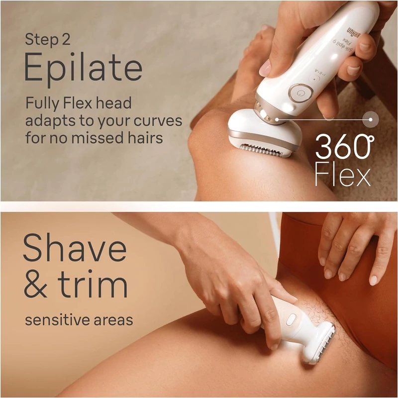 Braun Silk-épil 9 Flex 9-481 3D epilátor - Fehér/Arany (SES9481)