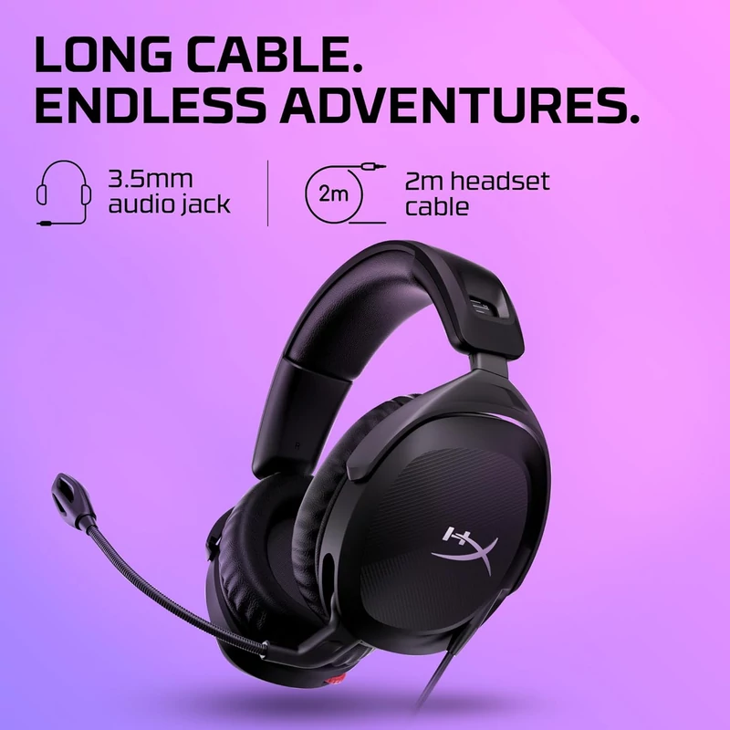 HyperX Cloud Stinger 2 Core PS4/PS5 vezetékes gaming headset - Fekete (6H9B6AA)