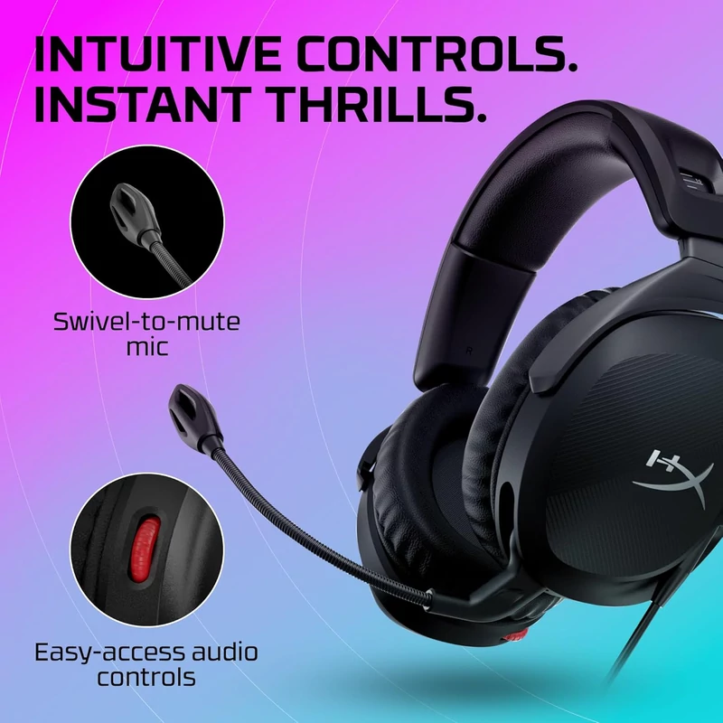 HyperX Cloud Stinger 2 Core PS4/PS5 vezetékes gaming headset - Fekete (6H9B6AA)
