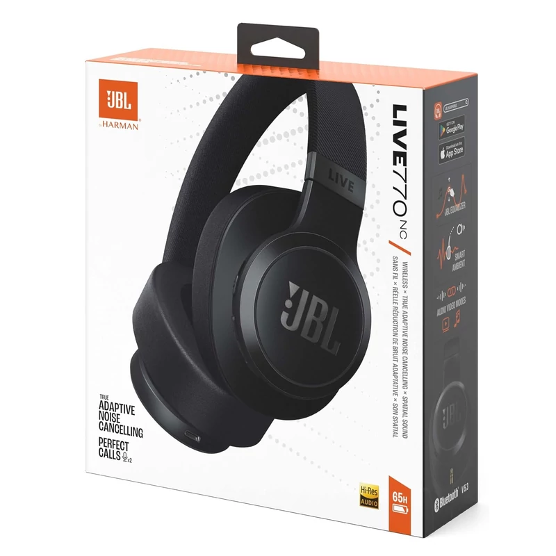 JBL Live 770NC Bluetooth fejhallgató - Fekete (JBLLIVE770NCBLK)