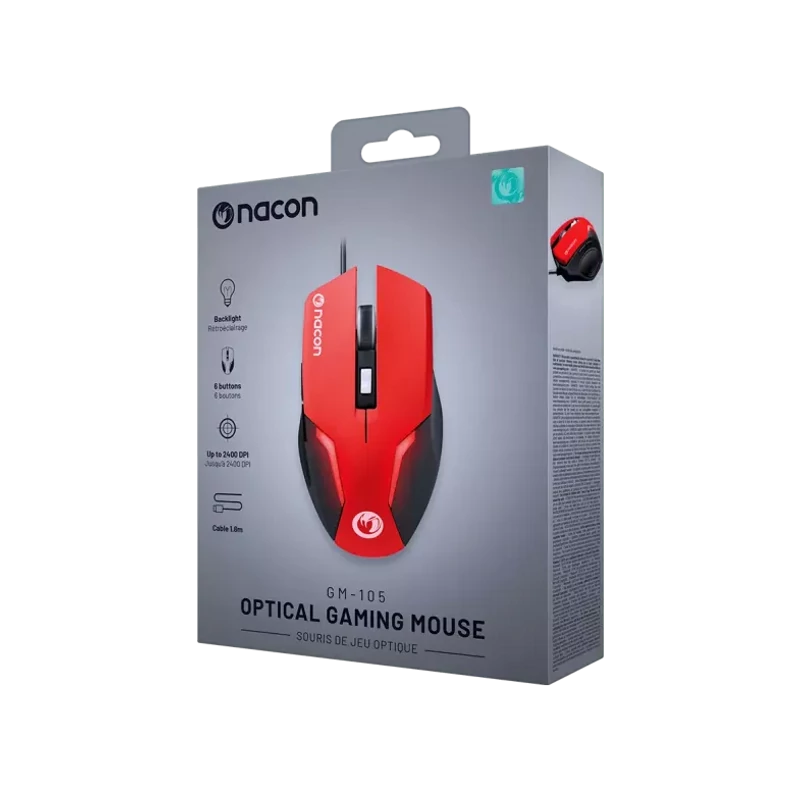 Nacon vezeték nélküli gamer egér GM-105 Red