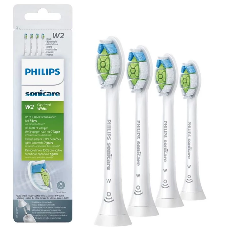 Philips HX6064/10 Sonicare W2 Optimal White fogkefe pótfej 4db - Fehér