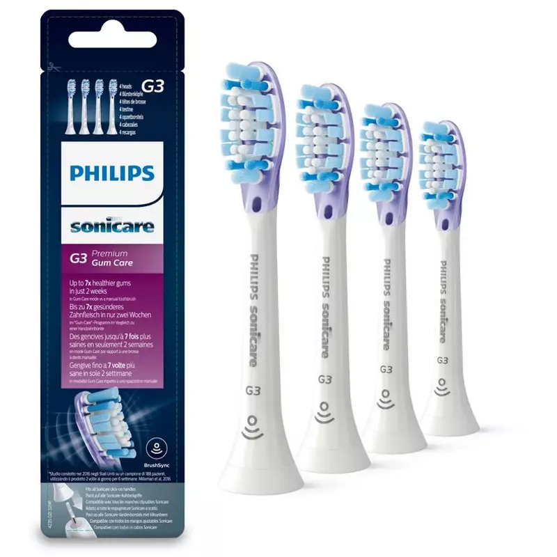 Philips HX9054/17 Sonicare G3 Premium Gum Care fogkefe pótfej 4db - Fehér