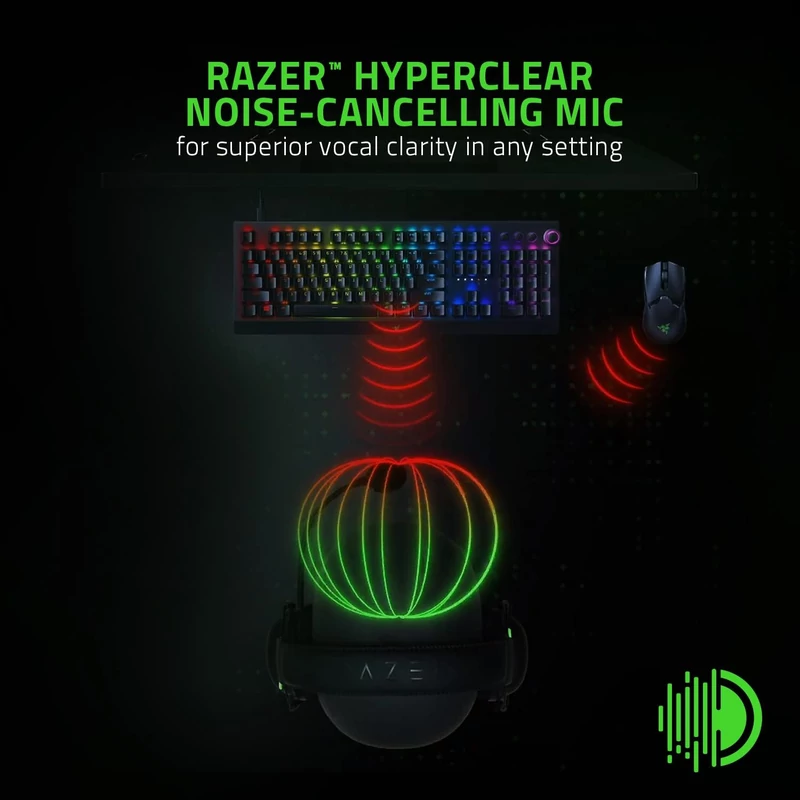 Razer Blackshark V2 USB Special Edition gaming headset - Zöld/Fekete (RZ04-03230200-R3M1)