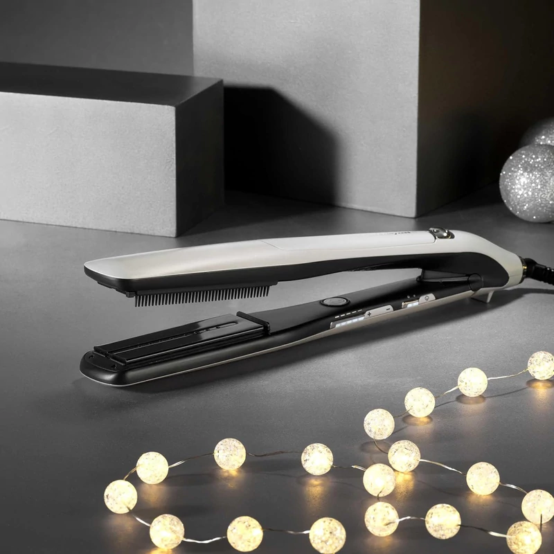 BaByliss ST595E gőzölős hajvasaló - Szürke/Fekete