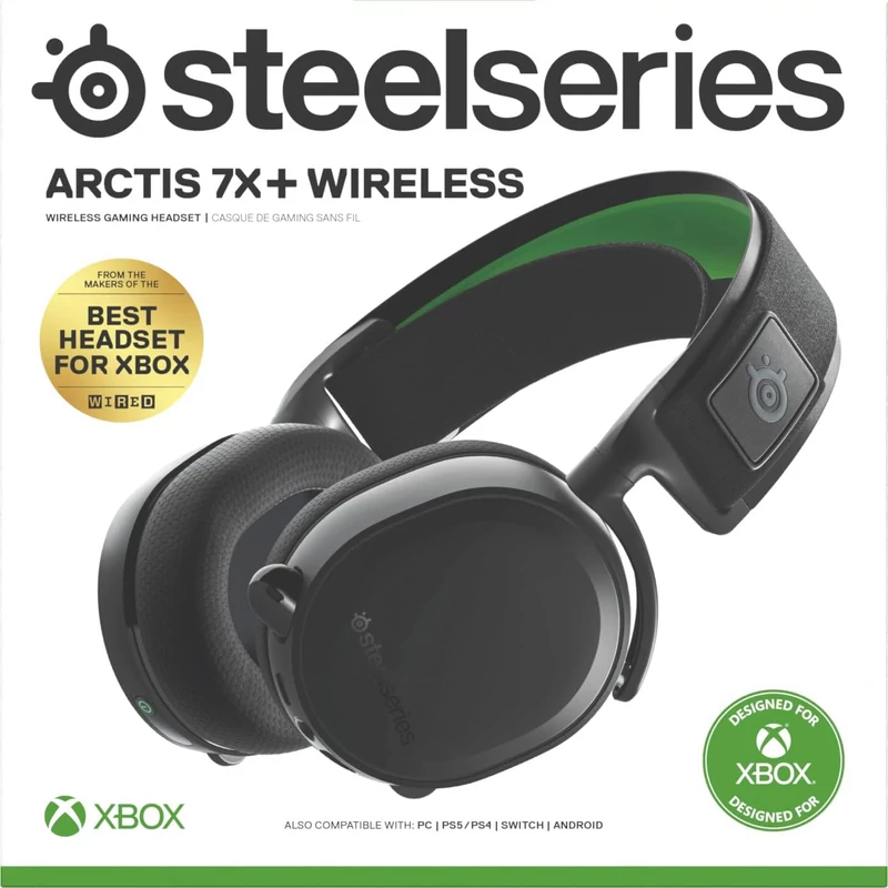 SteelSeries Arctis 7X+ Wireless Gaming Headset - Fekete (61472)