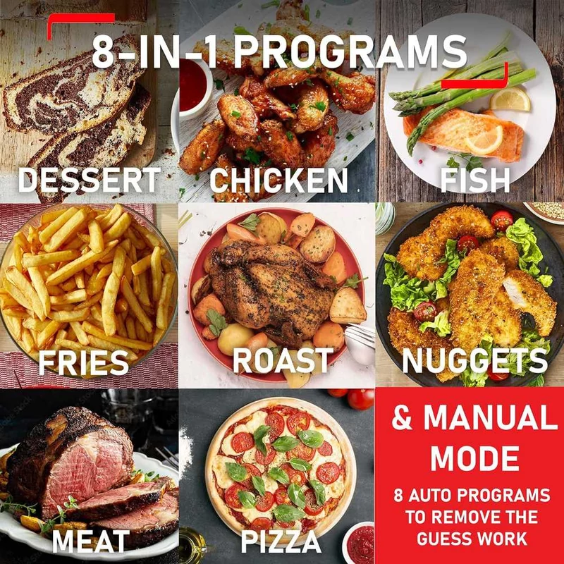Tefal Easy Fry&Grill 2 az 1-ben forrólevegős sütő - fekete (EY505815)