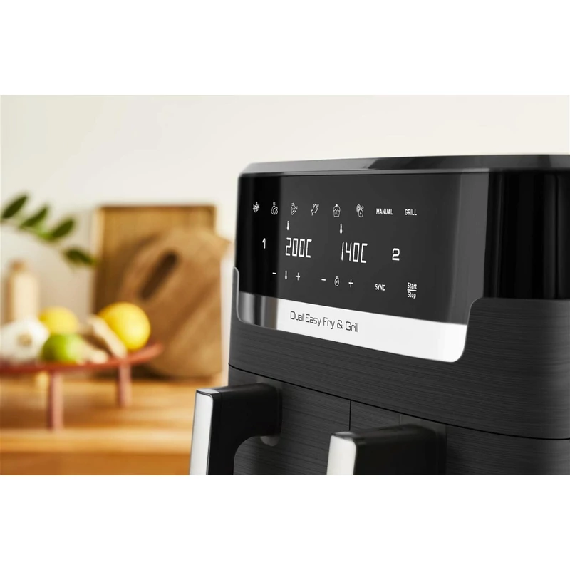 Tefal Easy Fry&Grill Forrólevegős sütő - Fekete (EY905B10)