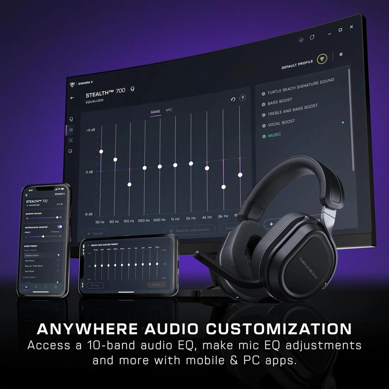 Turtle Beach Stealth 700P Gen 3 Wireless Gaming Headset PS/PC - Fekete (TBS-3101-05)
