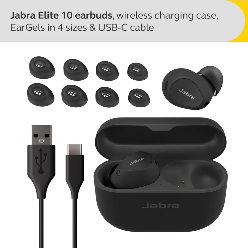 Jabra Elite 10 Bluetooth fülhallgató - Matt Fekete (100-99280703-98)