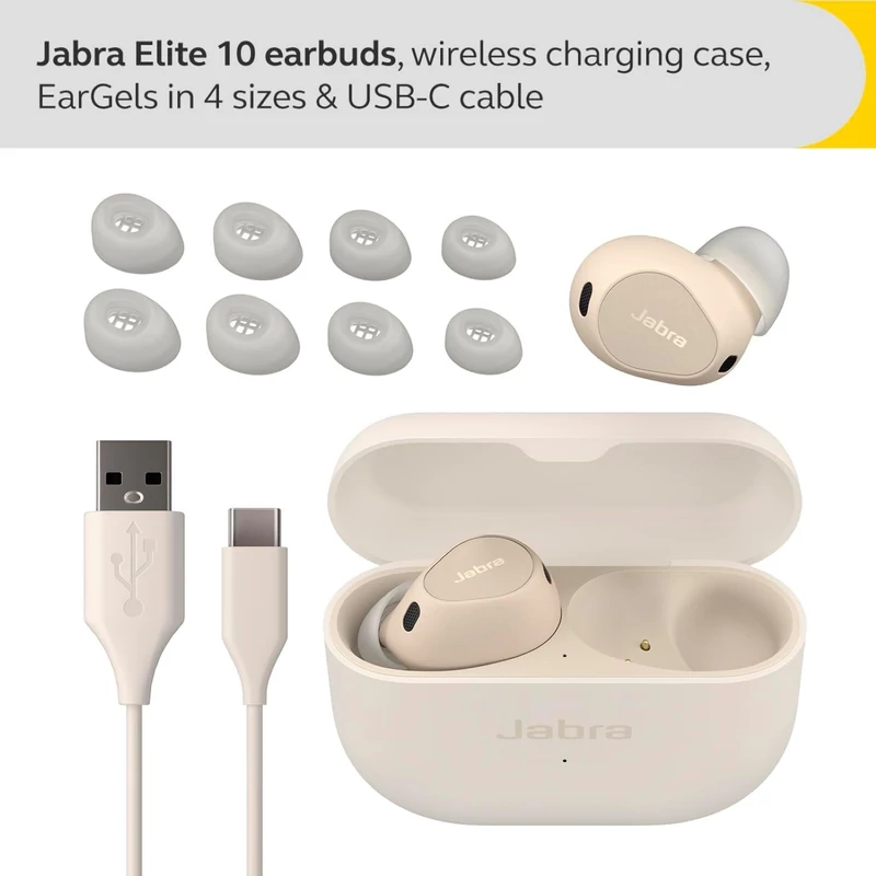 Jabra Elite 5 Bluetooth fülhallgató - Arany/Bézs