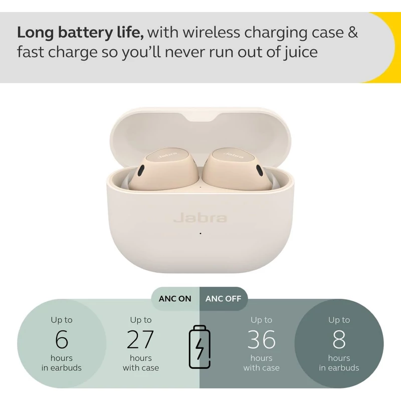 Jabra Elite 5 Bluetooth fülhallgató - Arany/Bézs