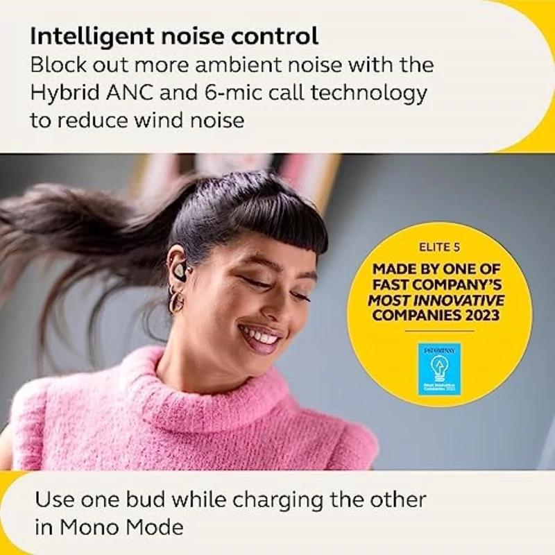 Jabra Elite 5 Bluetooth fülhallgató - Titán/Fekete