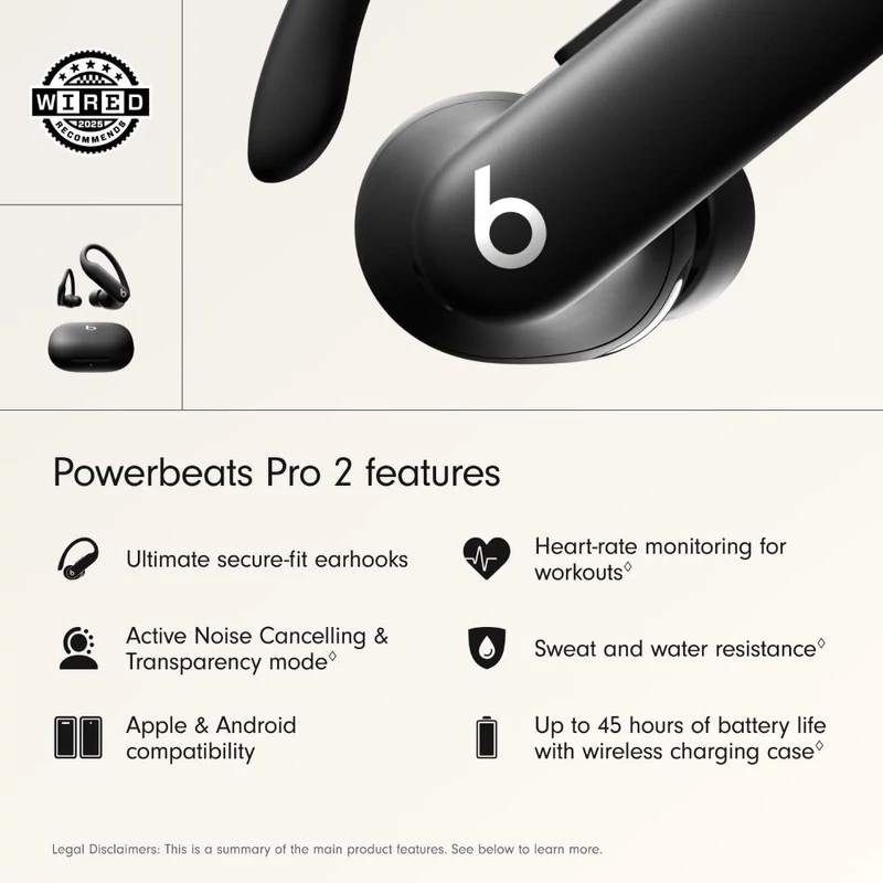 Beats Powerbeats Pro 2 Totally Wireless fülhallgató – Koromfekete