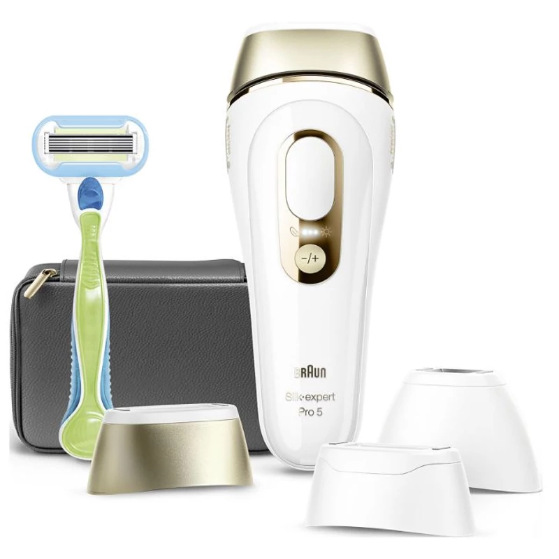 Braun PL5243 Silk-expert Pro 5 IPL villanófényes szőrtelenítő - Fehér/Arany