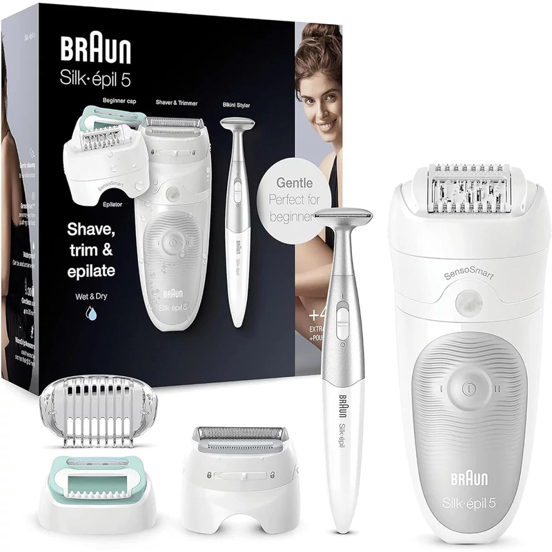 Braun Silk-épil 5 5-825 Wet&Dry epilátor + trimmer - Fehér/Ezüst (SES5-825)
