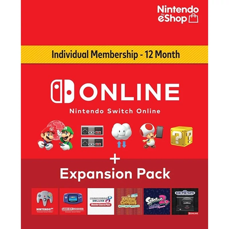 Nintendo Switch Online 12 hónapos előfizetés (Digitális kód)