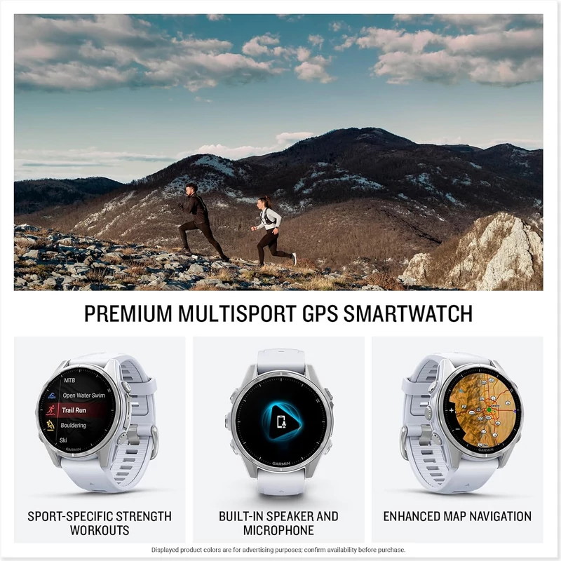 Garmin Fenix 8 Amoled okosóra 43mm - Ezüst/Fehér (010-02903-00)