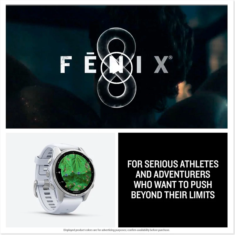 Garmin Fenix 8 Amoled okosóra 43mm - Ezüst/Fehér (010-02903-00)