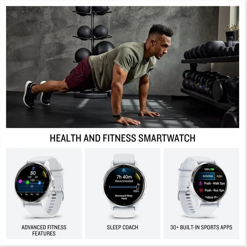 Garmin Venu 3 okosóra - Fehér/Ezüst (010-02784-00)